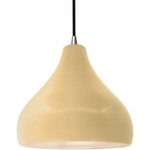 Radiance LED 11.5 inch Muted Yellow and Brushed Nickel Pendant Ceiling Light