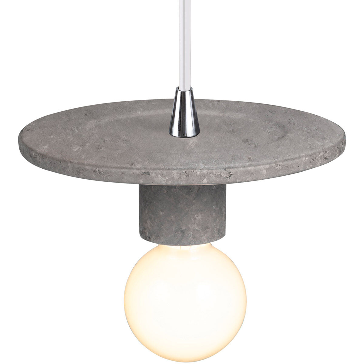 Radiance Collection 1 Light 8 inch Concrete Pendant Ceiling Light