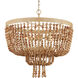 Sabia 6 Light 28 inch Coco Cream Chandelier Ceiling Light