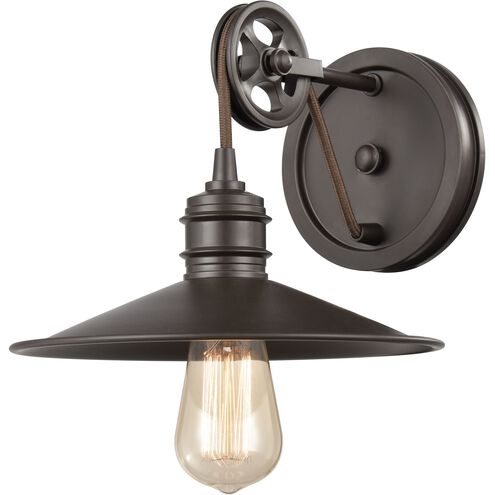 Spindle Wheel 1 Light 11 inch Oil Rubbed Bronze Vanity Light Wall Light