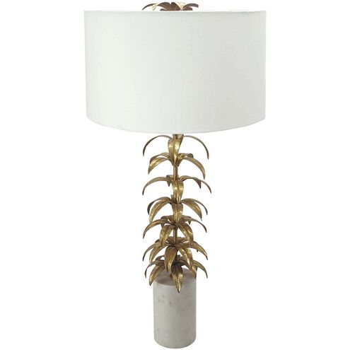 Evangeline 30.7 inch 40 watt Gold/White Table Lamp Portable Light