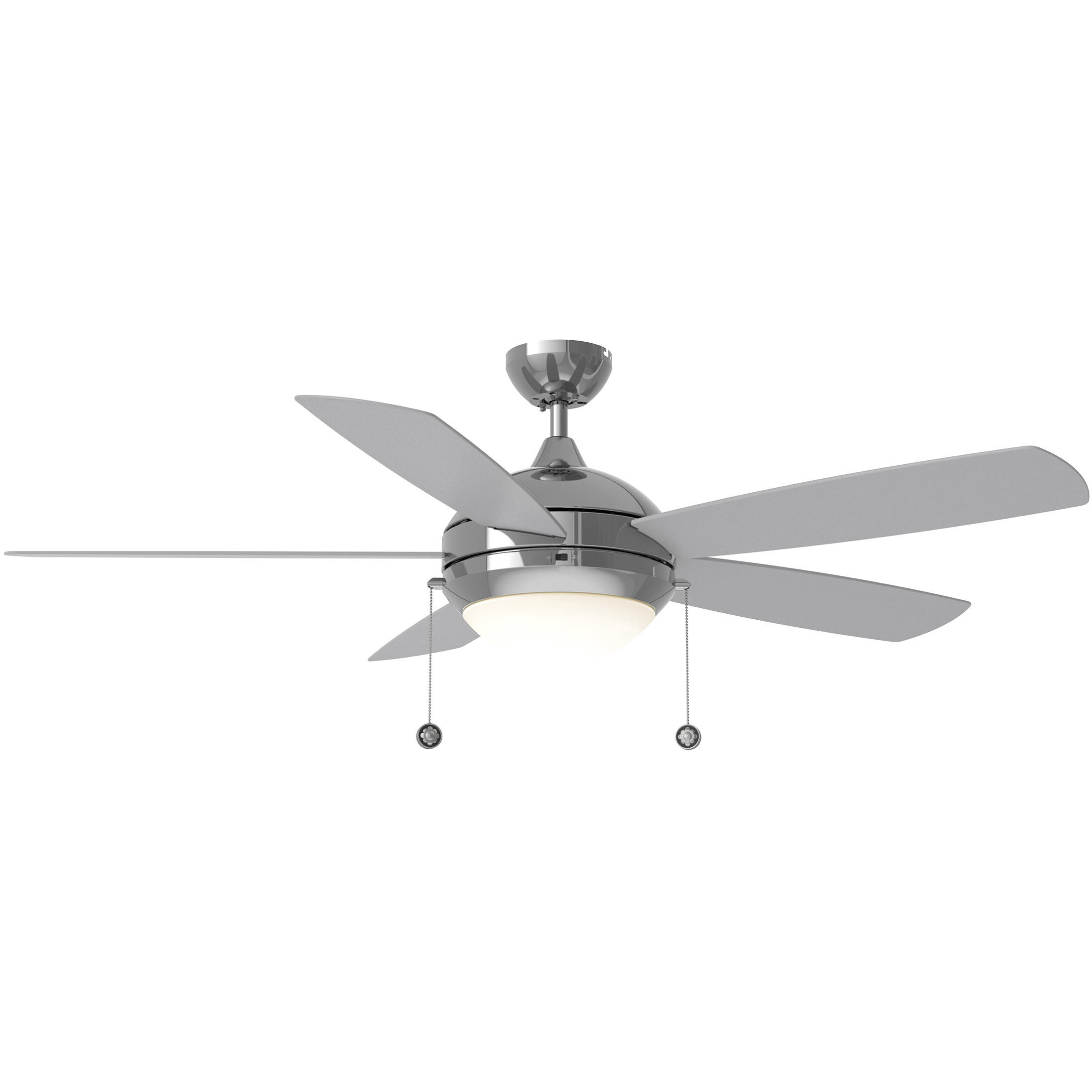Discus Classic 52 52 inch Polished Nickel with Silver Blades Ceiling Fan