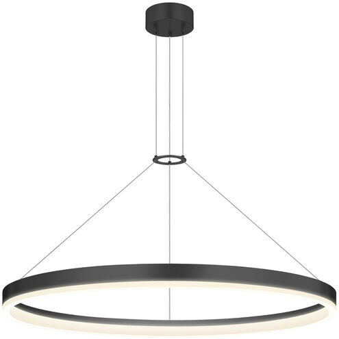 Corona LED 31.5 inch Satin Black Pendant Ceiling Light in 3000K