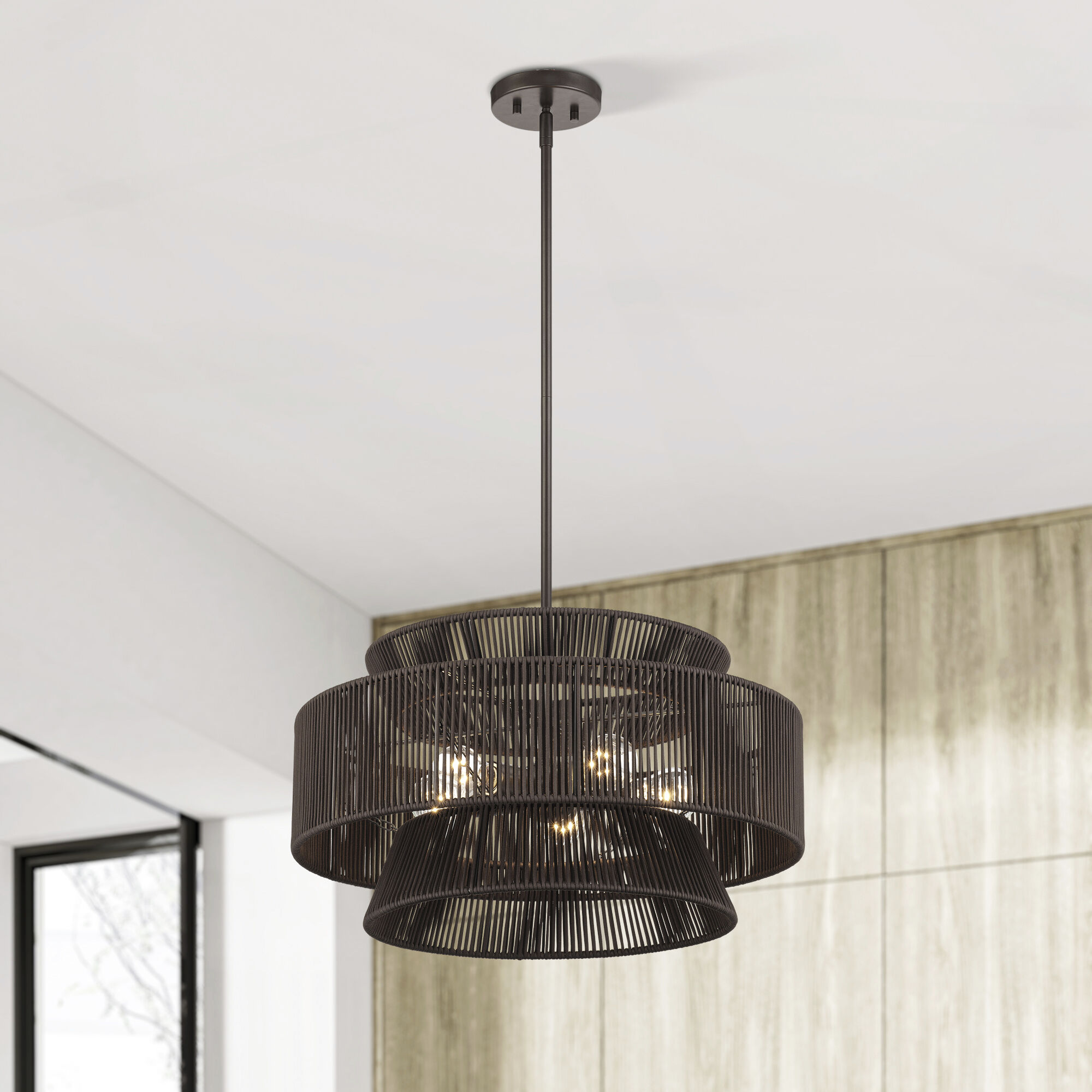 Florell 5 Light 22 inch English Bronze Pendant Chandelier Ceiling Light