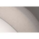 Anton LED 30 inch Satin Nickel Pendant Ceiling Light in Linen White