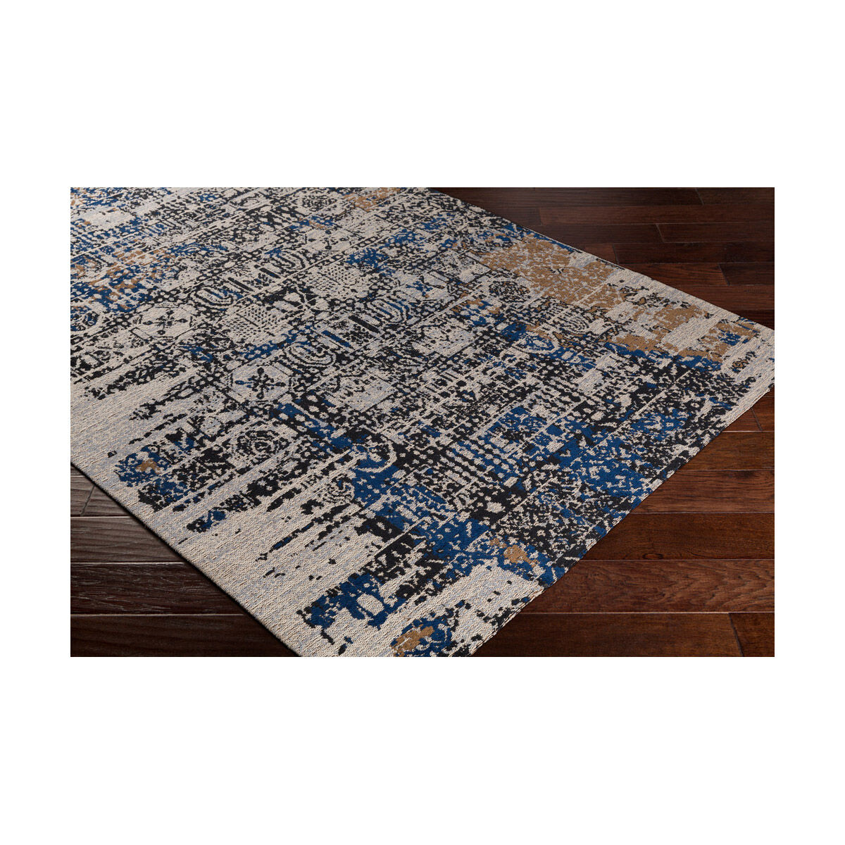 Amsterdam 36 X 24 inch Navy/Charcoal/Camel/Ivory/Denim Rugs, Rectangle