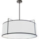 Trapezoid 4 Light 24 inch Black with White Pendant Ceiling Light
