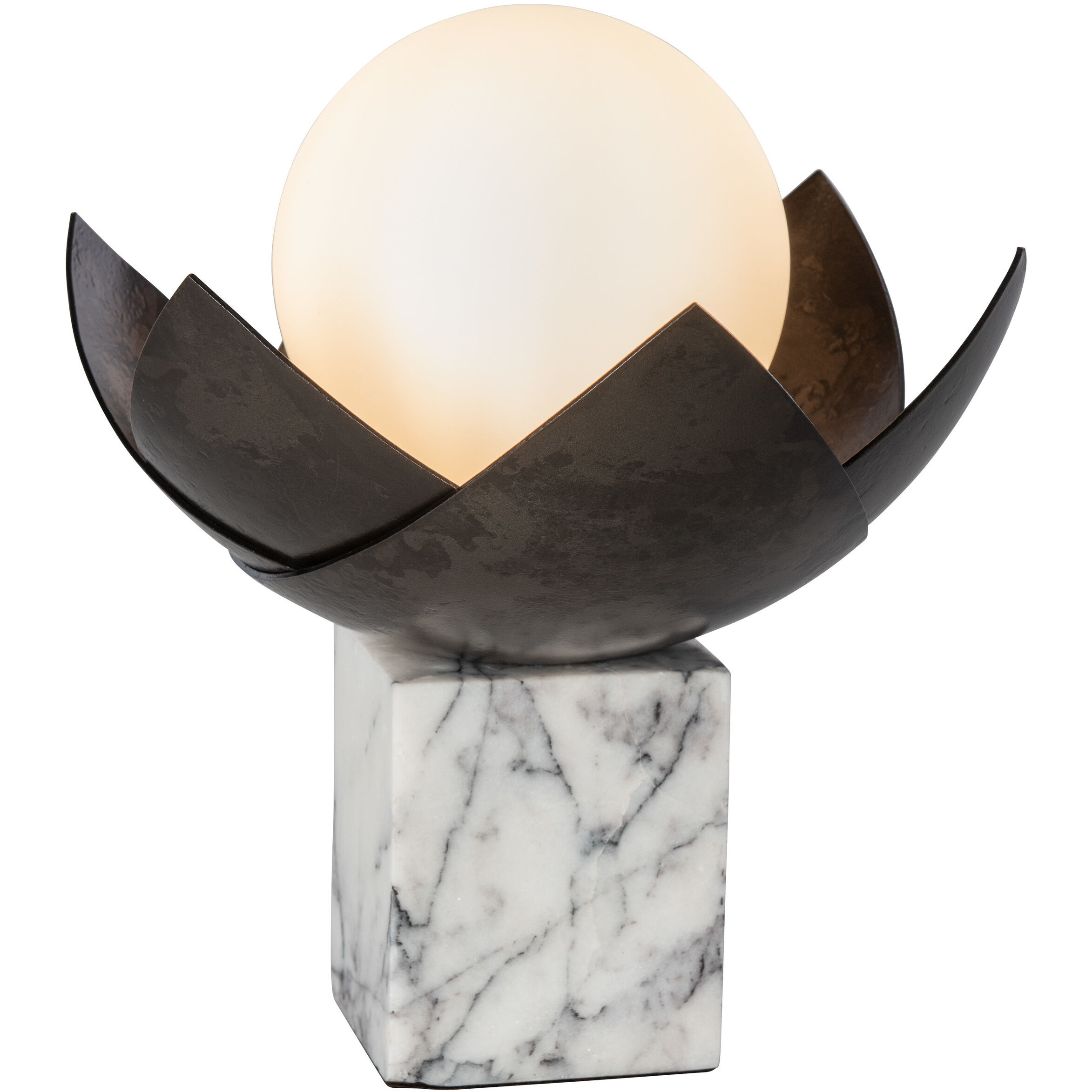 Blossom 10.4 inch 60.00 watt Vintage Platinum Mini Table Lamp Portable Light in Lilac Marble