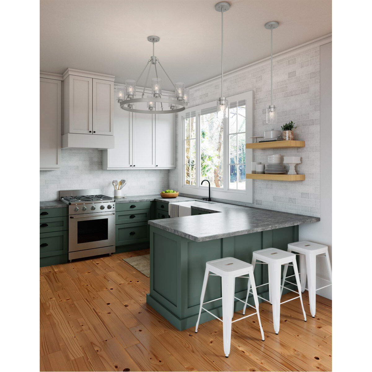 Hartland 8 Light 32 inch Matte Silver Chandelier Ceiling Light