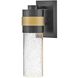 Albie 1 Light 12.75 inch Black with Antique Brass Outdoor Wall Mount