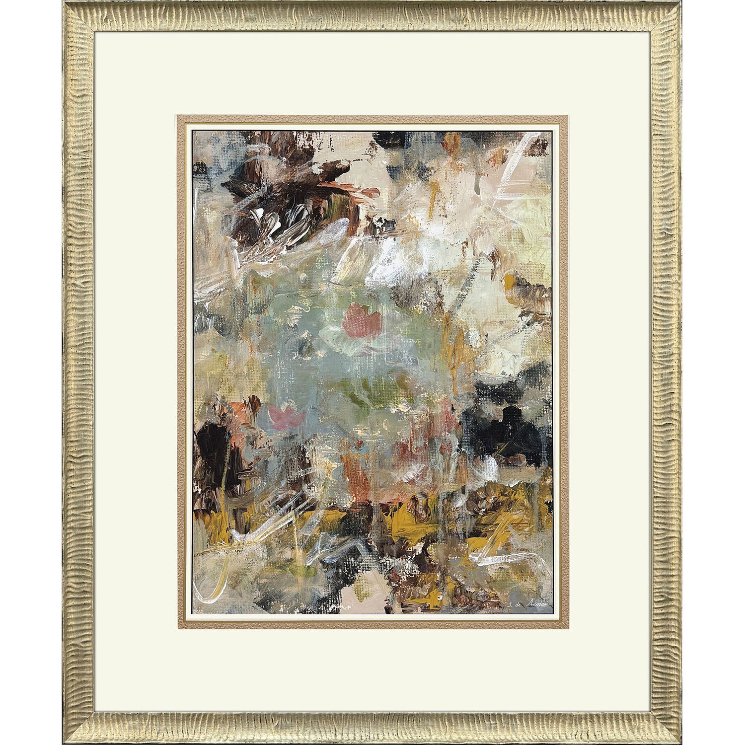 Mystic Marina Multi and Brown and Green and Pink Framed Art