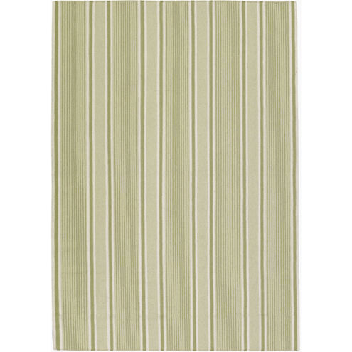 Farmhouse Stripes 66 X 42 inch Lime, Beige Rug