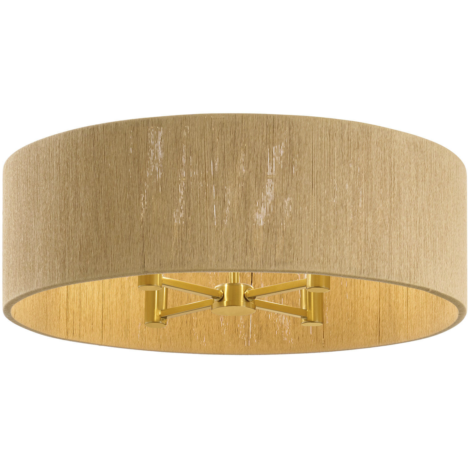 Maynard 4 Light 22 inch Warm Brass Flush Mount Ceiling Light