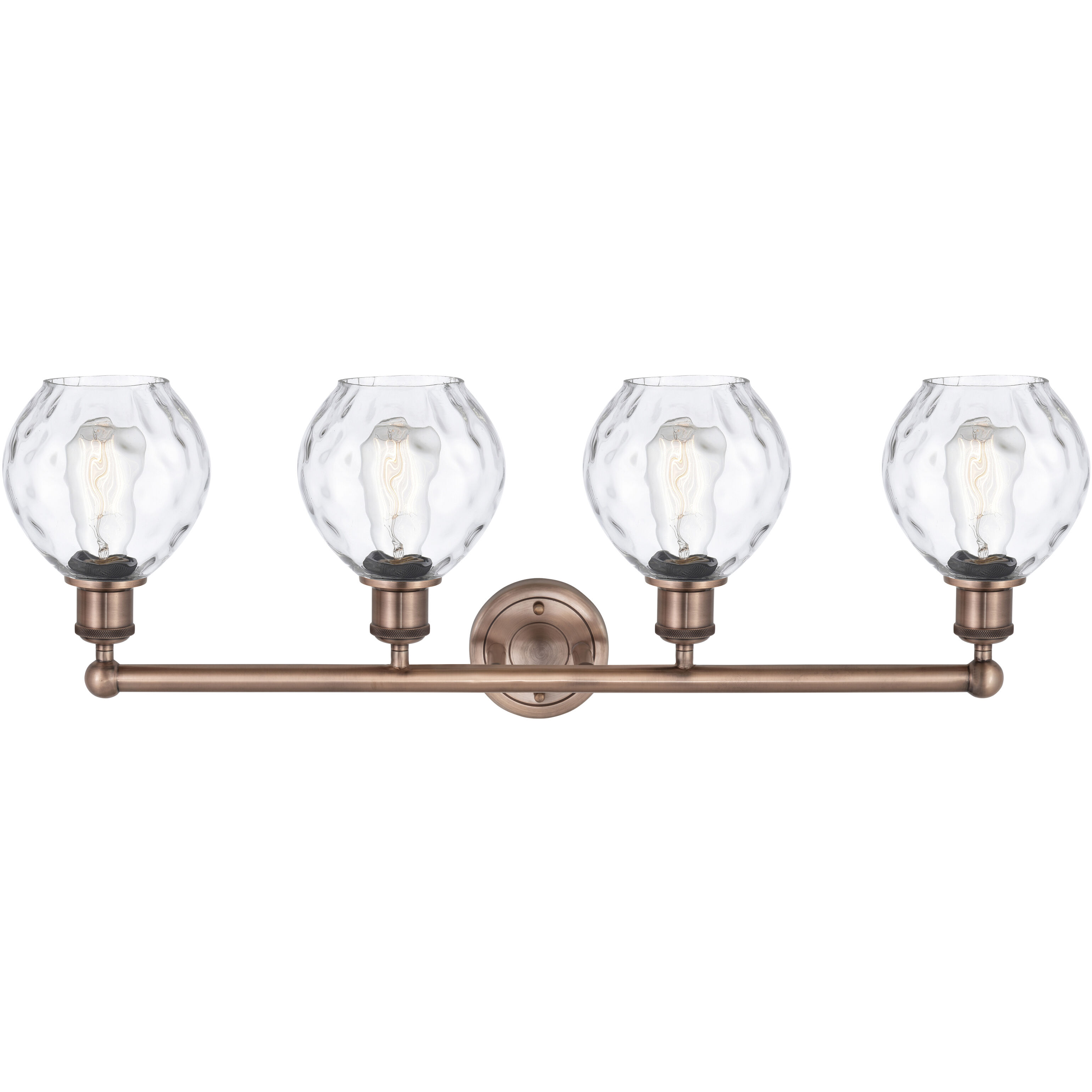 Waverly 4 Light 33 inch Antique Copper Bath Vanity Light Wall Light