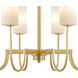 Town and Country 8 Light 34 inch Satin Brass Chandelier Ceiling Light