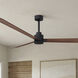 Atlas Alessandra 72 inch Matte Black with Walnut Tone Blades Transitional Ceiling Fan