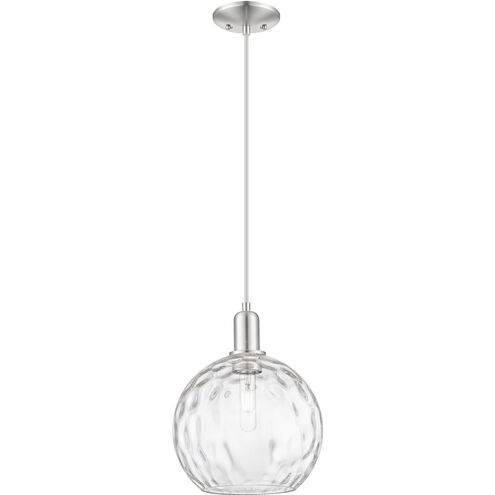 Arcadia Athens Water Glass 1 Light 10 inch Brushed Satin Nickel Mini Pendant Ceiling Light