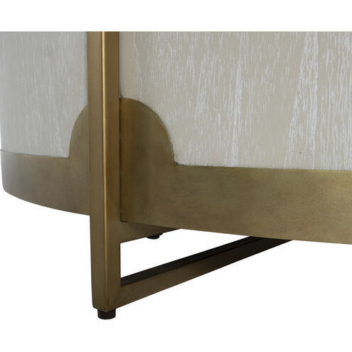 Clifton 45.5 X 45.5 inch White Cerused Oak / Stained Gold Coffee Table