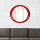 Ellipse 39 X 35 inch Glossy Red Wall Mirror