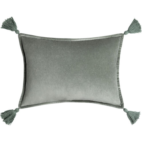 Cotton Velvet 19 inch Sage Pillow Kit, Lumbar