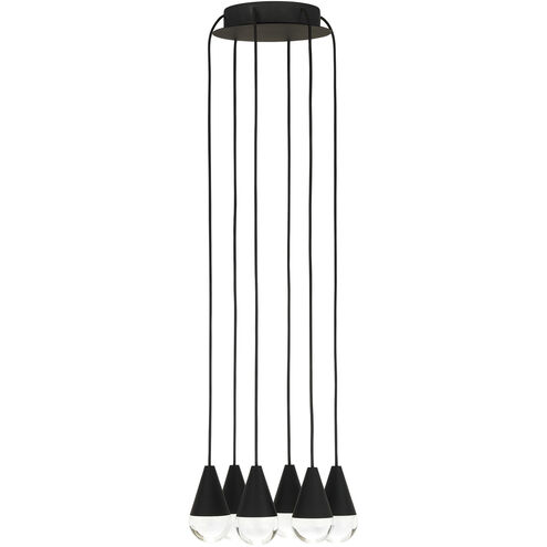 Sean Lavin Cupola LED Nightshade Black Chandelier Ceiling Light, Integrated LED