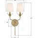 Broche Sconce Wall Light in Antique Gold
