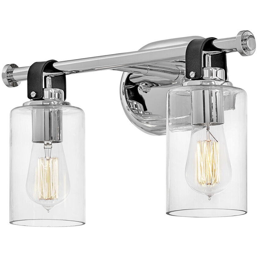 Halstead 2 Light 16 inch Chrome Vanity Light Wall Light