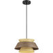 Yep Aalto 1 Light 13.25 inch Dark Walnut-Light Walnut Pendant Ceiling Light
