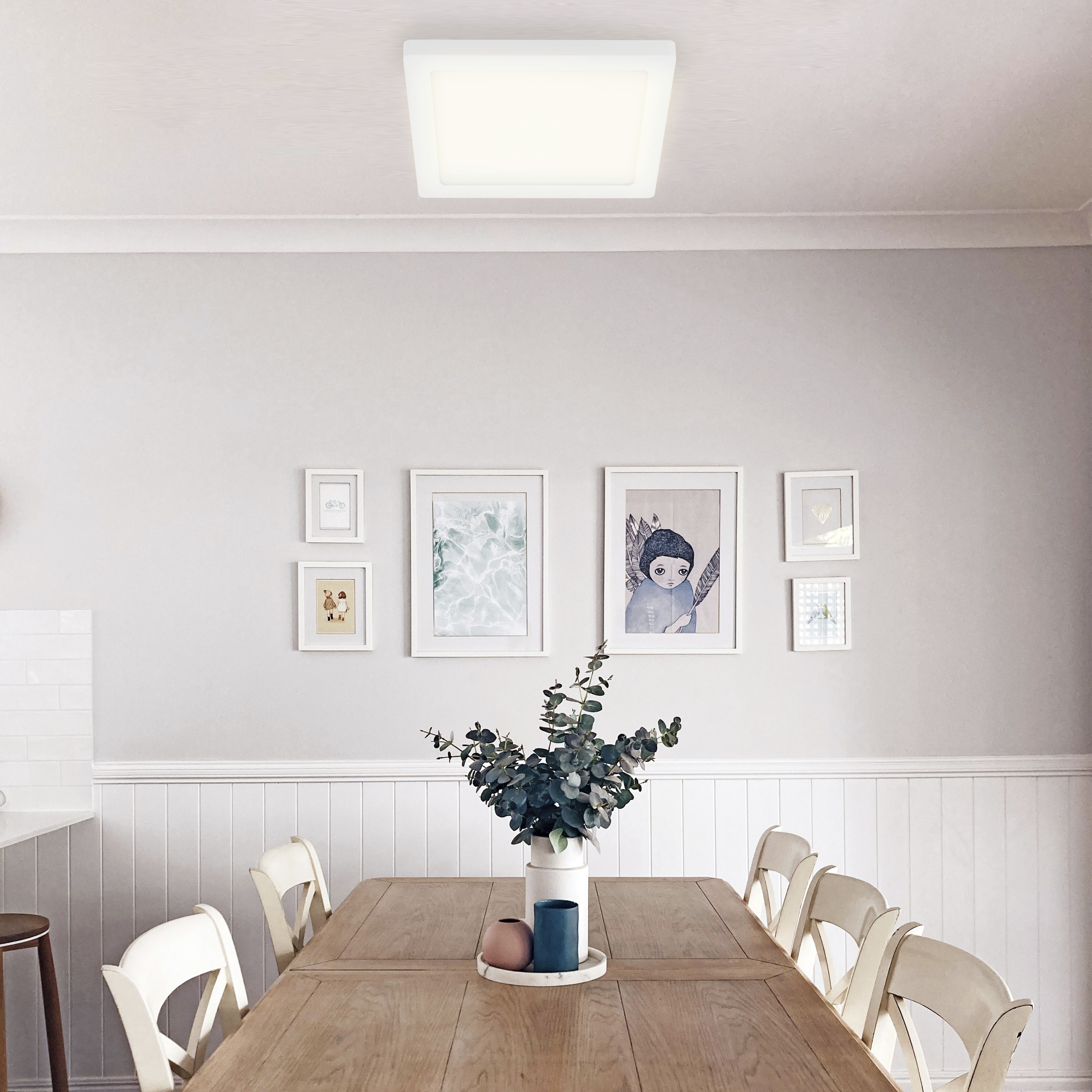 Trago 9-S LED 8.43 inch White Flush Mount Ceiling Light, Wall Mountable