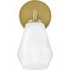 Gio LED 7.25 inch Lacquered Brass Bath Light Wall Light