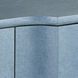 Maya 78 inch Lacquered Blue Linen/Washed Mahogany Credenza