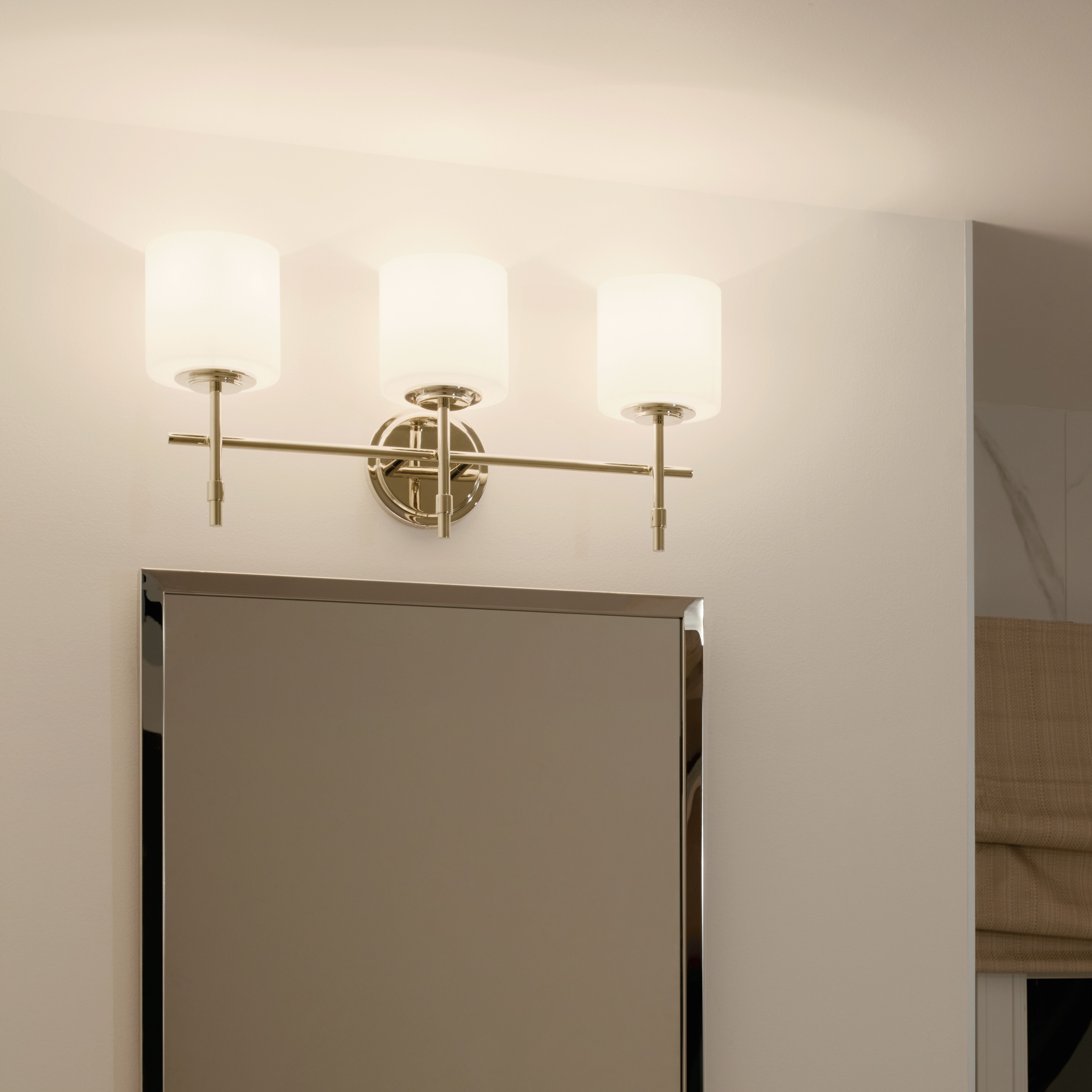 Ali 3 Light 23.25 inch Polished Nickel Bath Vanity Light Wall Light