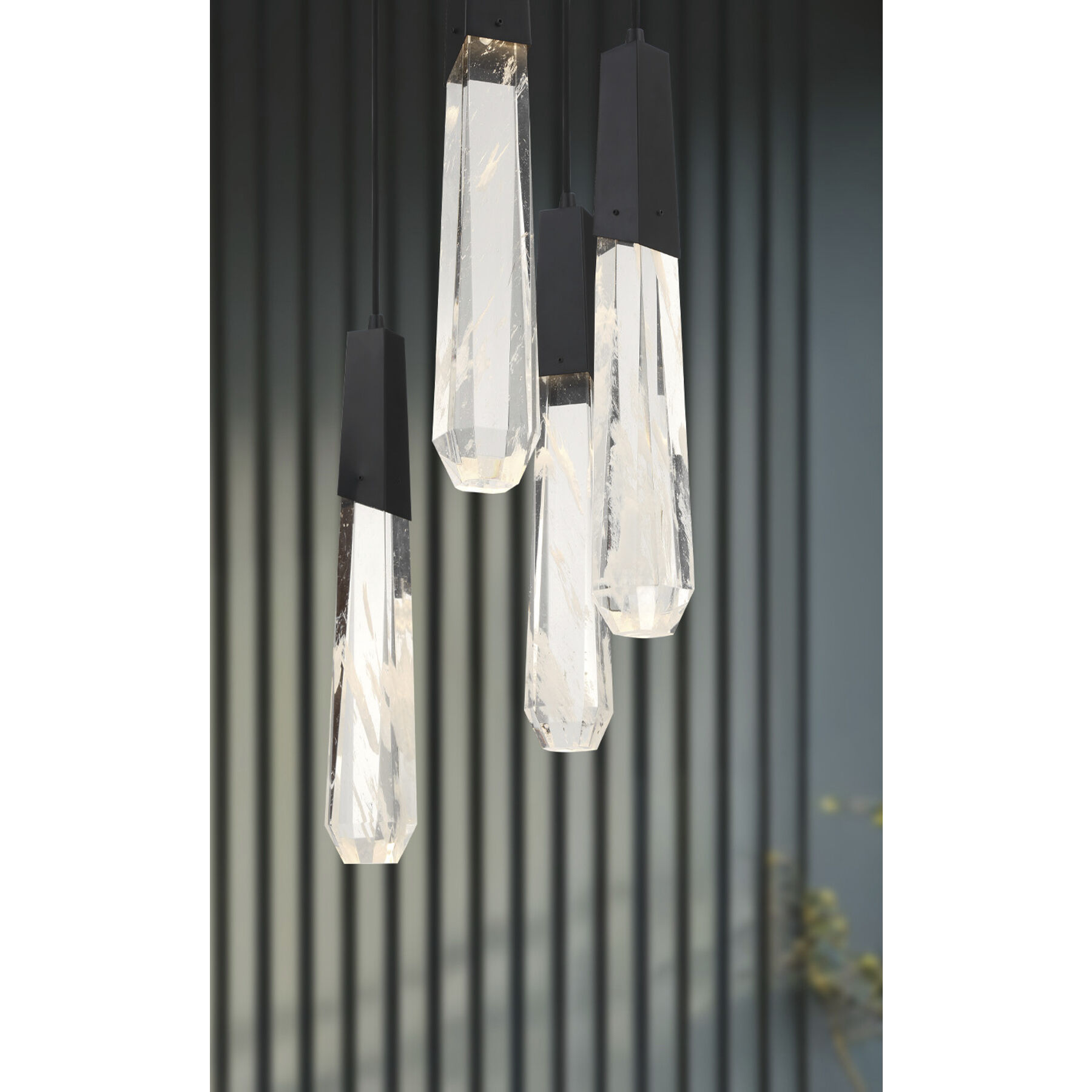 Drifting Droplets LED Coal Pan Pendant Ceiling Light