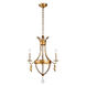 Monteleone 3 Light 21 inch Gold Leaf with Antique Chandelier Ceiling Light, Flambeau