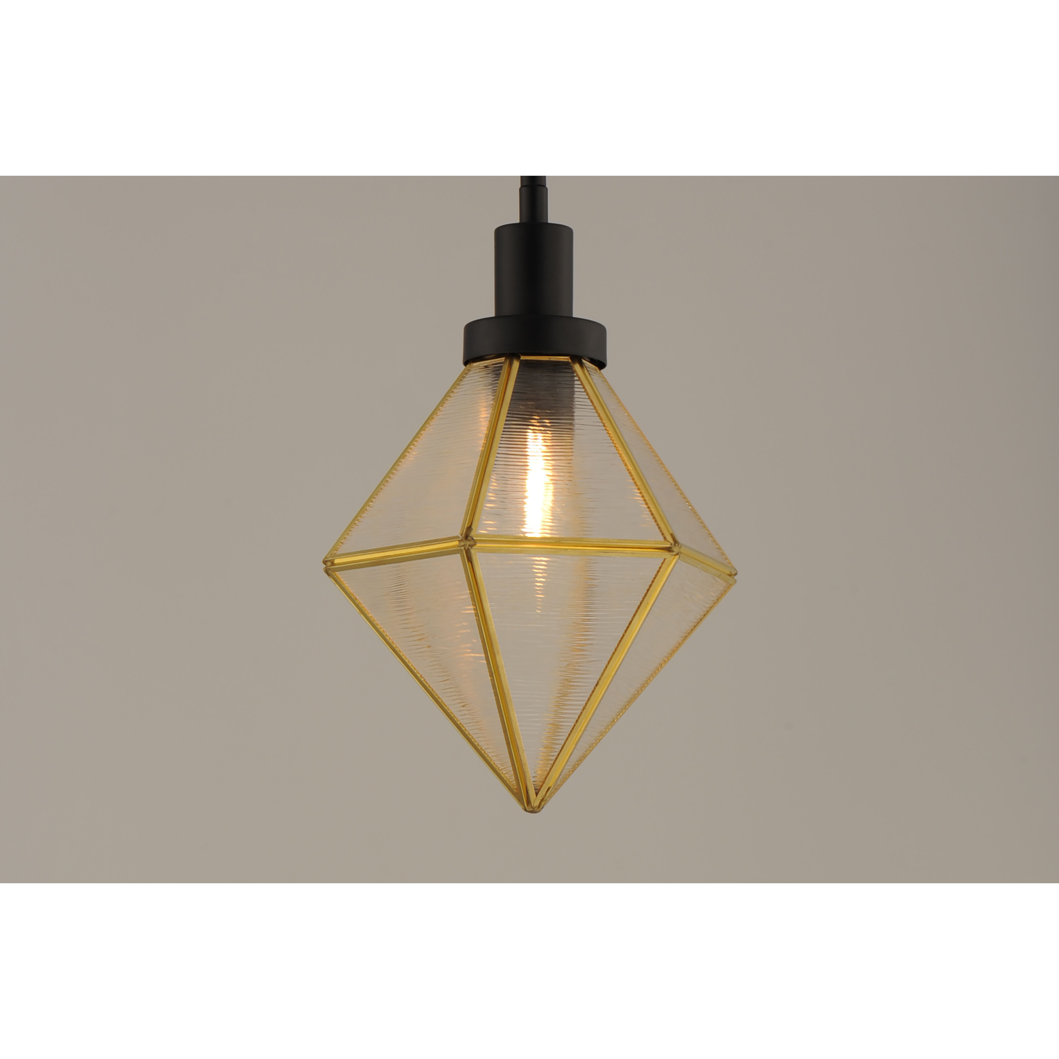 Adorn 1 Light 8 inch Black/Burnished Brass Single Pendant Ceiling Light