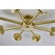 Canada 8 Light 36 inch Satin Brass Flush Mount Ceiling Light