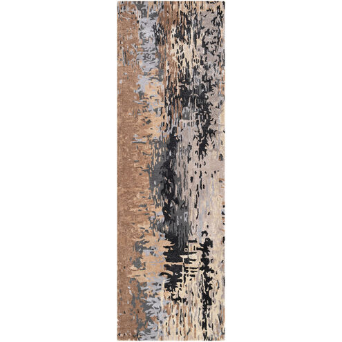 Utica 96 X 30 inch Light Brown Rug, Runner