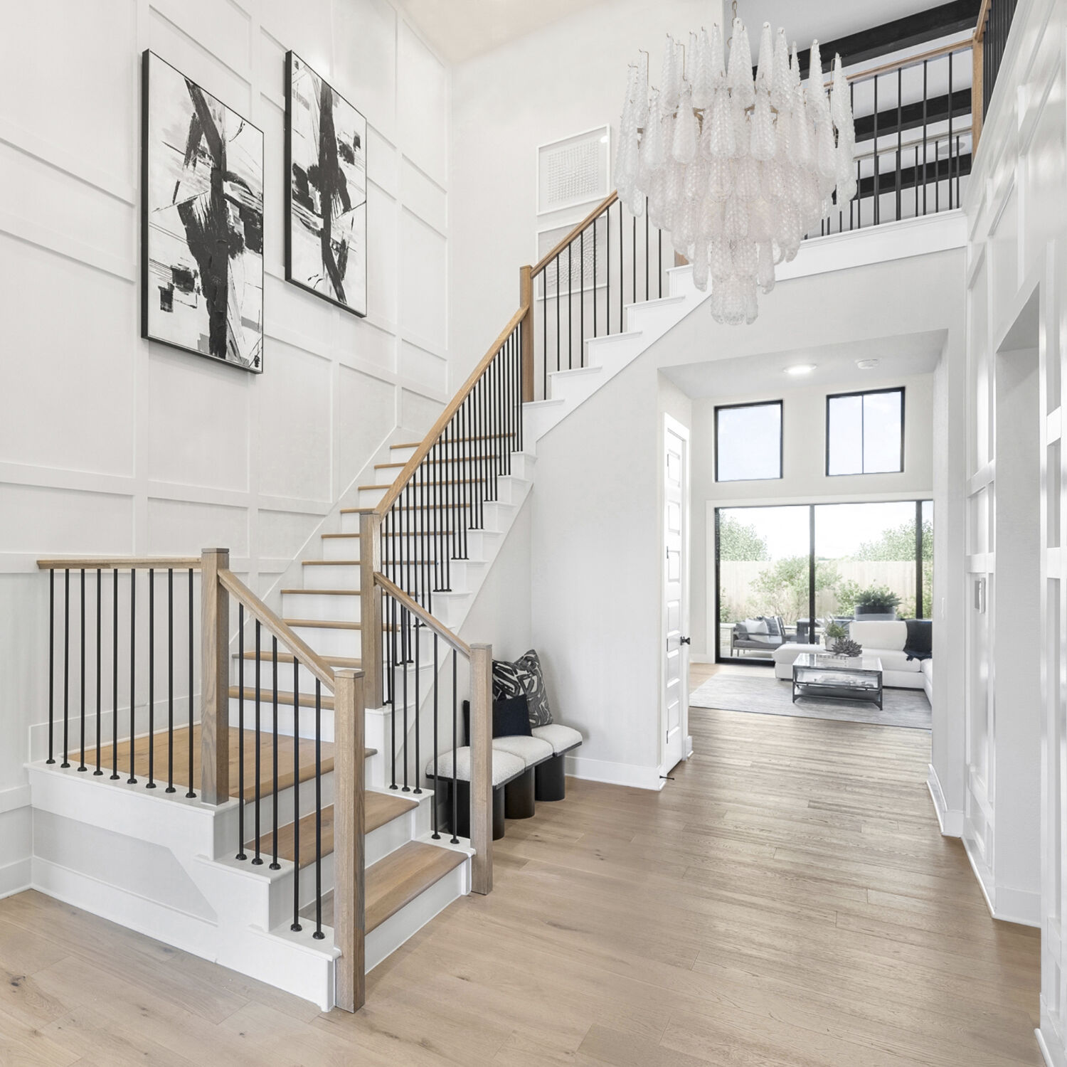 Ollie 21 Light 33.25 inch Aged Brass Chandelier Ceiling Light in Sand Glass Clear