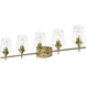 Joliet 5 Light 38 inch Olde Brass Vanity Wall Light