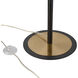 Kelston 62 inch 60.00 watt Matte Black with Aged Brass Floor Lamp Portable Light