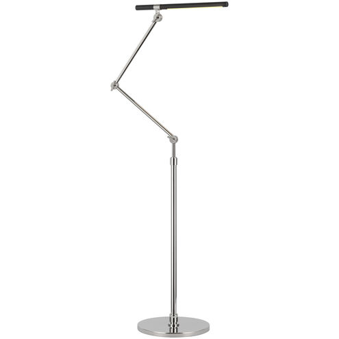Ian K. Fowler Heron 40 inch 10.00 watt Polished Nickel and Matte Black Adjustable Floor Lamp Portable Light, Medium