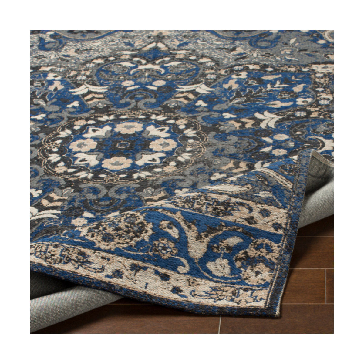 Amsterdam 36 X 24 inch Navy/Charcoal/Medium Gray/Ivory/Taupe Rugs, Rectangle