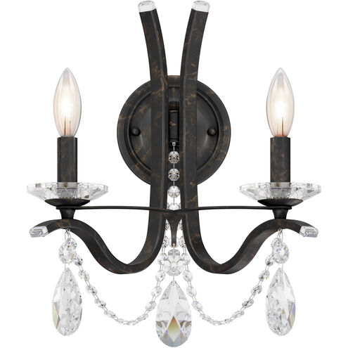 Vesca 2 Light 9 inch Heirloom Bronze Wall Sconce Wall Light in Heritage