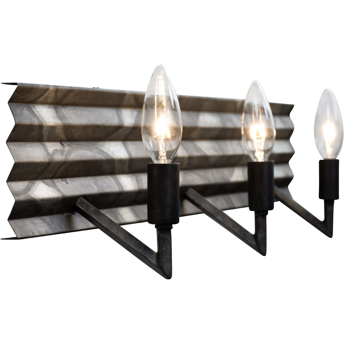 Flynne 3 Light 25 inch Ombre Galvanized Bath Vanity Light Wall Light