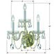 Traditional Crystal Sconce Wall Light in Clear Hand Cut, Polished Brass