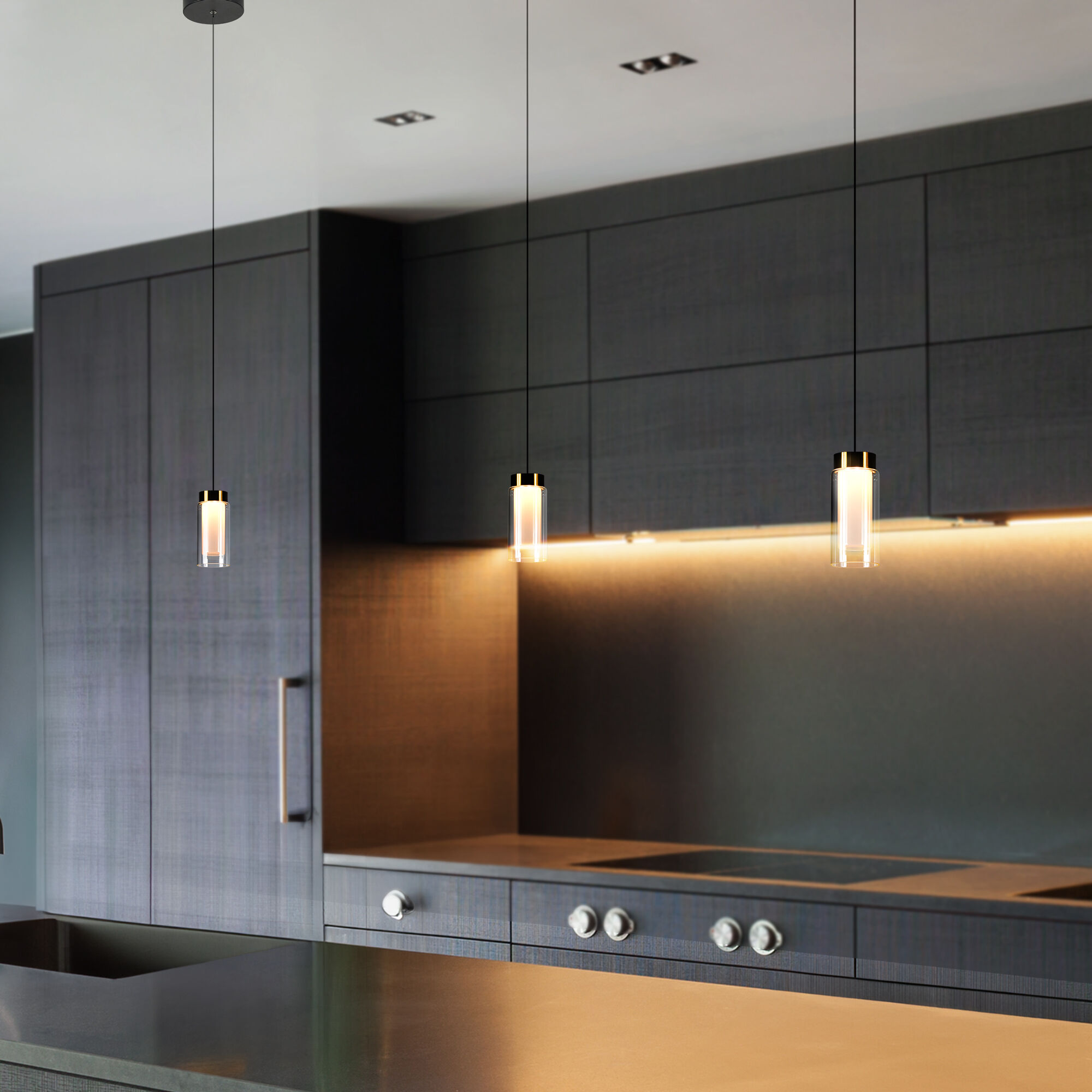 Artisan Collection/GENOA Series 5 inch Black Pendant Ceiling Light