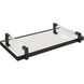 Deki Matte Black and Clear Acrylic Mirrored Tray