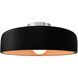 Radiance LED 16 inch Carbon Matte Black and Champagne Gold and Brushed Nickel Semi Flush Ceiling Light