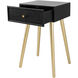 Anita 27.6 X 15.7 inch Black/Gold Bedside Table