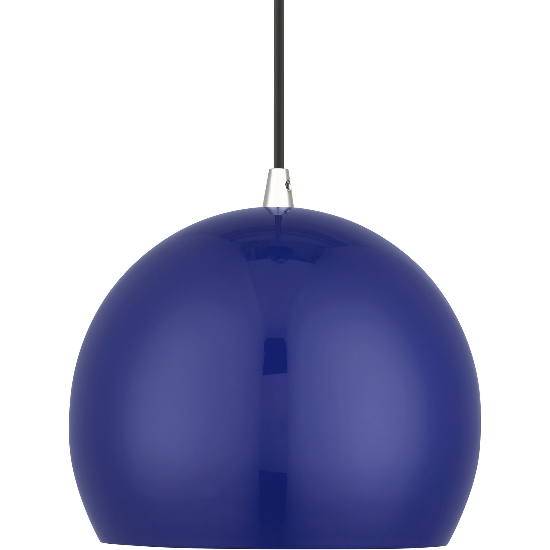 Piedmont 1 Light 10 inch Shiny Cobalt Blue with Polished Chrome Accents Pendant Ceiling Light